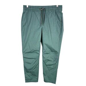 Eddie Bauer Women's M Top Out Stretch Ripstop Pull On Ankle Pants Green